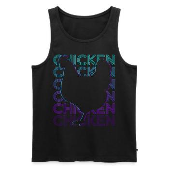 Poulet Rétro Cadeau - Débardeur bio Premium Homme - noir - Devant - Michal (187cm)