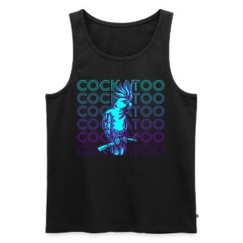 Kakadu Retro Gift - Men's Premium Organic Tank Top - black - Front - Michal (187cm)