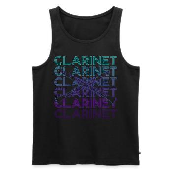 Clarinet Clarinet Clarinet Retro Gift - Men's Premium Organic Tank Top - black - Front - AI Model Male 178 light (178cm)