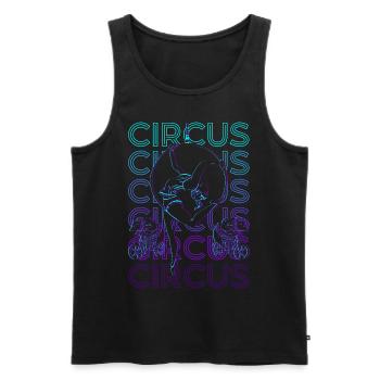 Cadeau Rétro Cirque - Débardeur bio Premium Homme - noir - Devant - Michal (187cm)