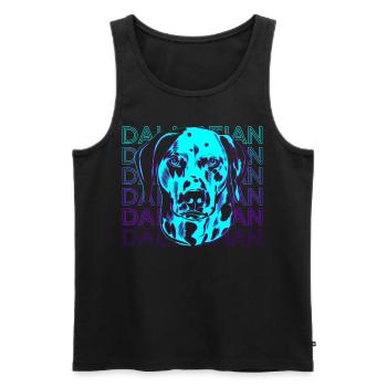 Cadeau rétro dalmate - Débardeur bio Premium Homme - noir - Devant - Michal (187cm)