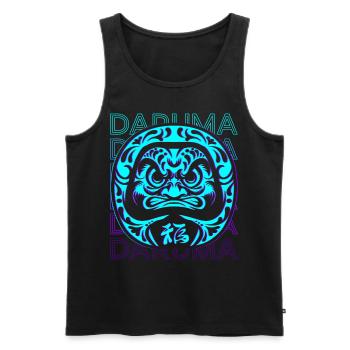 Daruma Puppe Japanische Puppe Retro Geschenk - Männer Premium Bio Tank Top - Schwarz - Vorne - AI Model Male 178 light (178cm)