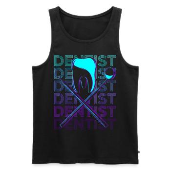 Dentist Dentist Dentistry Assistant Gift - Men's Premium Organic Tank Top - black - Front - AI Model Male 178 light (178cm)
