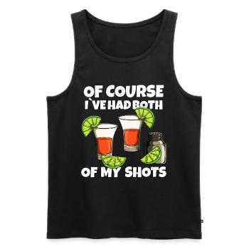 Tequila Spruch Trinker trinken Alkohol Fan - Männer Premium Bio Tank Top - Schwarz - Vorne - Michal (187cm)