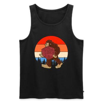 Lustiges RPG Gamer Bigfoot Spieleabend Rollenspiel - Männer Premium Bio Tank Top - Schwarz - Vorne - Michal (187cm)