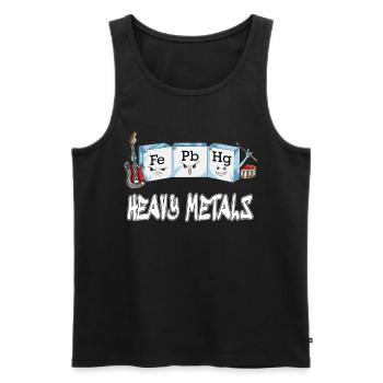 Fe Pb Hg Metal fans Chimie musicale Chimistes - Débardeur bio Premium Homme - noir - Devant - AI Model Male 178 light (178cm)