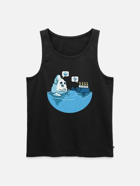 Ship Stone Ciseaux Papier Sarcastique - Débardeur bio Premium Homme - noir