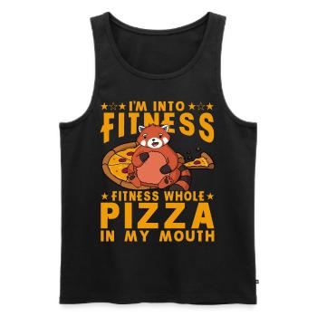 I'm into Fitness fit ness whole Pozza in my mouth - Men's Premium Organic Tank Top - black - Front - Michal (187cm)