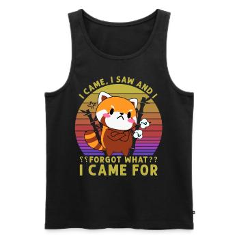 I came I saw and I forgot what I came for - Männer Premium Bio Tank Top - Schwarz - Vorne - Michal (187cm)