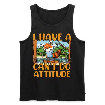 I have a can't do Attitude - Männer Premium Bio Tank Top - Schwarz - Vorne - AI Model Male 178 light (178cm)