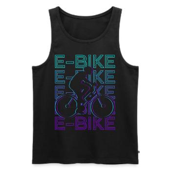 E-Bike E-Bike Retro Geschenk - Männer Premium Bio Tank Top - Schwarz - Vorne - Michal (187cm)