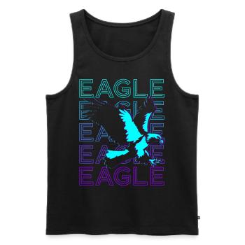 Eagle Retro Gift - Men's Premium Organic Tank Top - black - Front - AI Model Male 178 light (178cm)
