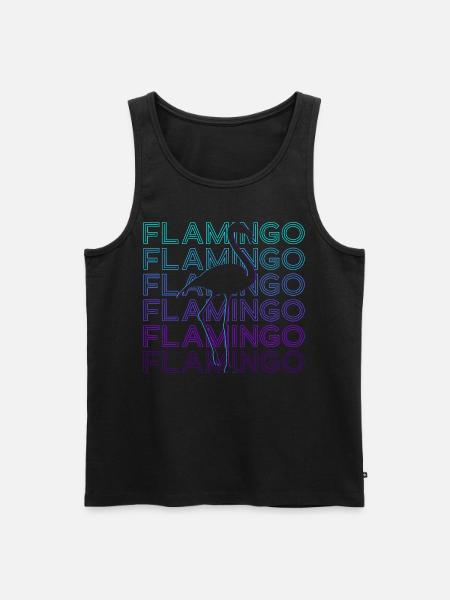 Flamingo Retro Gift - Men's Premium Organic Tank Top - black