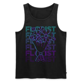 Fleuriste Fleuriste Retro Gift - Débardeur bio Premium Homme - noir - Devant - Michal (187cm)