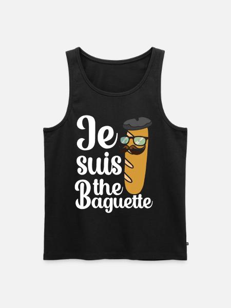 France - Men's Premium Organic Tank Top - black