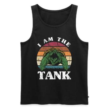 Turtle Gift Kids Reptiles Sea Beach - Men's Premium Organic Tank Top - black - Front - AI Model Male 178 light (178cm)