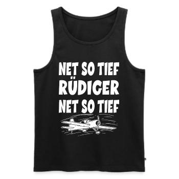 Net So Tief Rüdiger für einen Modellflieger Hobby - Männer Premium Bio Tank Top - Schwarz - Vorne - Michal (187cm)