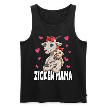 Zicken Mama für einen Ziegen Mama - Männer Premium Bio Tank Top - Schwarz - Vorne - AI Model Male 178 light (178cm)