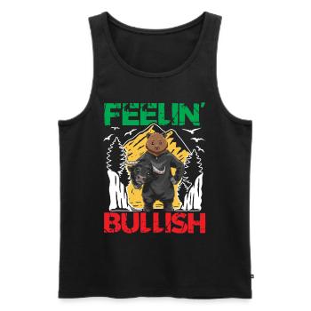 Feeling Bullish - Männer Premium Bio Tank Top - Schwarz - Vorne - AI Model Male 178 light (178cm)