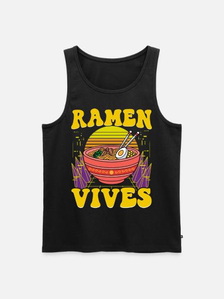 Ramen Vives - Männer Premium Bio Tank Top - Schwarz