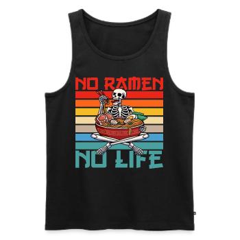 Pas de ramen pas de vie - Débardeur bio Premium Homme - noir - Devant - Michal (187cm)
