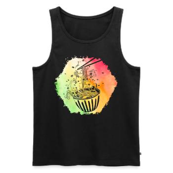 Ramen - Débardeur bio Premium Homme - noir - Devant - Michal (187cm)