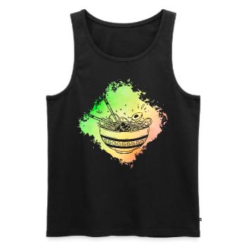 Ramen Retro - Men's Premium Organic Tank Top - black - Front - Michal (187cm)