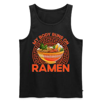 My Body fonctionne sur Ramen - Débardeur bio Premium Homme - noir - Devant - Michal (187cm)