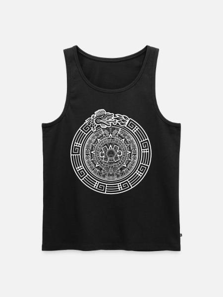 Quetzalcoatl Ouroboros Aztec Snake - Men's Premium Organic Tank Top - black