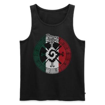 Quetzalcoatl Ouroboros Hunab Ku Ometeotl Azteke - Débardeur bio Premium Homme - noir - Devant - Michal (187cm)