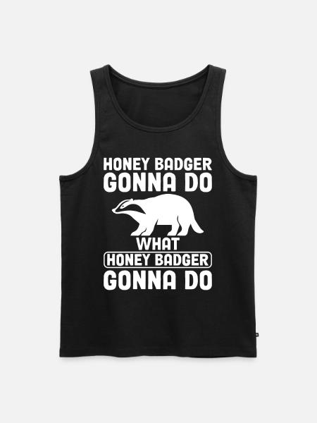 Funny honey badger - Men's Premium Organic Tank Top - black