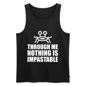 Fliegendes Spaghettimonster FSM - Männer Premium Bio Tank Top - Schwarz - Vorne - AI Model Male 178 light (178cm)