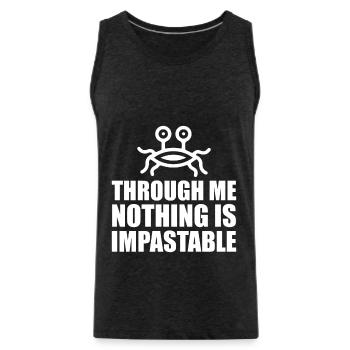 Fliegendes Spaghettimonster FSM - Männer Premium Bio Tank Top - Anthrazit - Vorne - Alexander (188cm)