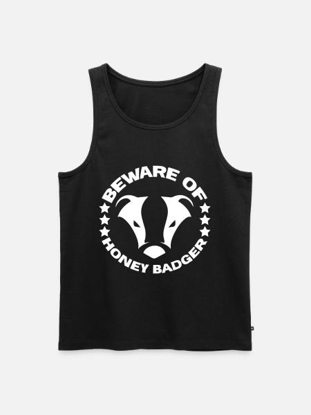 Funny honey badger - Men's Premium Organic Tank Top - black