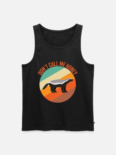 Funny honey badger - Men's Premium Organic Tank Top - black