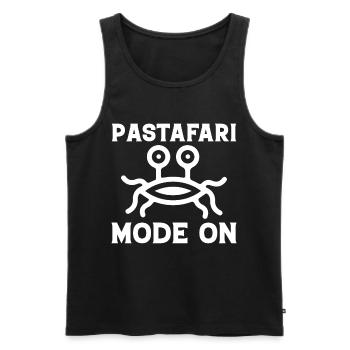 Flying Spaghetti Monster Pastafarianism - Men's Premium Organic Tank Top - black - Front - AI Model Male 178 light (178cm)