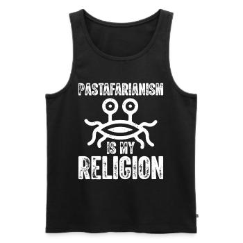 Flying Spaghetti Monster FSM - Men's Premium Organic Tank Top - black - Front - AI Model Male 178 light (178cm)