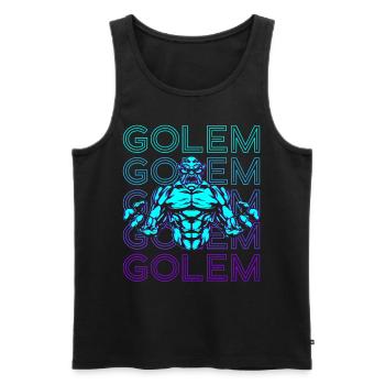 Golem Jewish Mythology Yiddish Retro - Men's Premium Organic Tank Top - black - Front - AI Model Male 178 light (178cm)