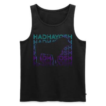 Hadhayosh Ancienne mythologie persane Rétro - Débardeur bio Premium Homme - noir - Devant - AI Model Male 178 light (178cm)