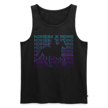 Horseback Riding Equestrian Sport Rider - Men's Premium Organic Tank Top - black - Front - Michal (187cm)