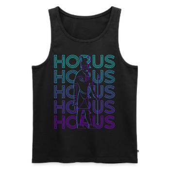 Œil d’Horus Dieu égyptien Egypte ancienne Retr - Débardeur bio Premium Homme - noir - Devant - Michal (187cm)