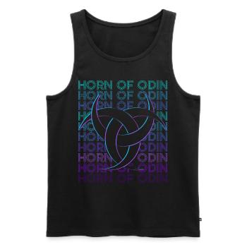 Keltischer Knoten Horn von Odin Wikinger Retro - Männer Premium Bio Tank Top - Schwarz - Vorne - Michal (187cm)