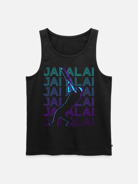 Jai Alai Player Retro - Men's Premium Organic Tank Top - black