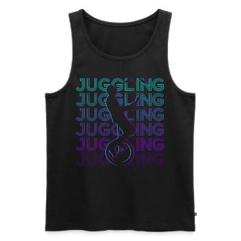 Jonglerie Juggler Rétro - Débardeur bio Premium Homme - noir - Devant - AI Model Male 178 light (178cm)