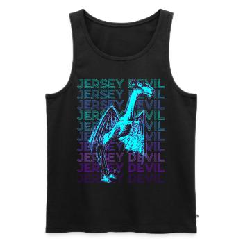 Jersey Devil Cryptozoology Retro - Men's Premium Organic Tank Top - black - Front - AI Model Male 178 light (178cm)