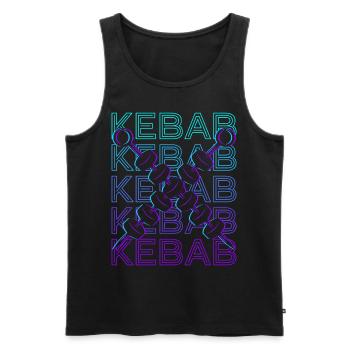 Doner kebab kebab kebab retro - Men's Premium Organic Tank Top - black - Front - AI Model Male 178 light (178cm)