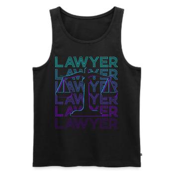 Rechtsanwalt Rechtsanwalt Skalen der Gerechtigkeit - Männer Premium Bio Tank Top - Schwarz - Vorne - AI Model Male 178 light (178cm)