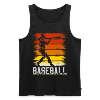 Baseball Baseball Player USA Sports - Men's Premium Organic Tank Top - black - Front - Michal (187cm)