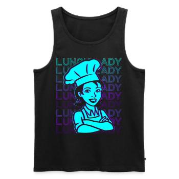 Lunch Lady Retro - Männer Premium Bio Tank Top - Schwarz - Vorne - Michal (187cm)