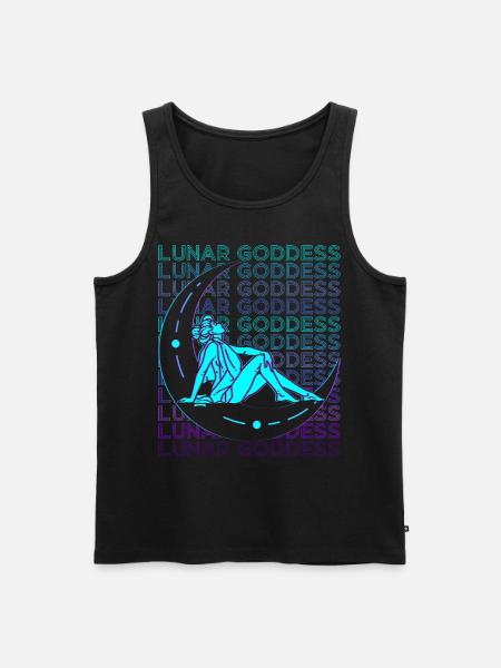 Moon Goddess Wicca Pagan Retro - Men's Premium Organic Tank Top - black